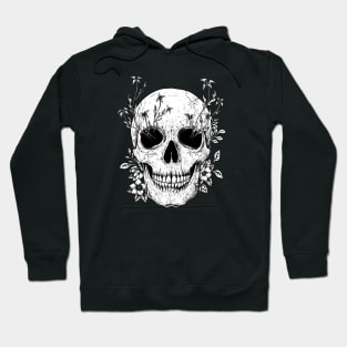 Flowers on Skull Hoodie